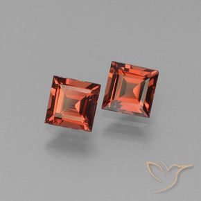 Gemme di Granato Piropo Rosso medio naturale da 1.64 ct, Quadrato, VS