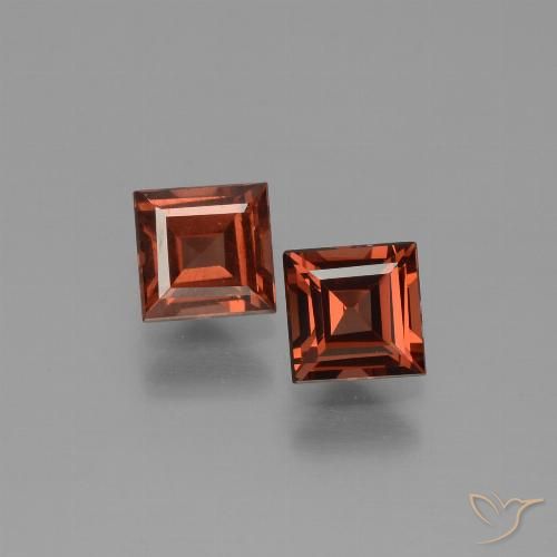 1.54ctw Naturale Rosso medio Granato Piropo, Quadrato, VS