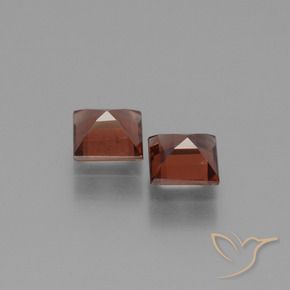Gemme di Granato Piropo Rosso medio naturale da 1.54 ct, Quadrato, VS