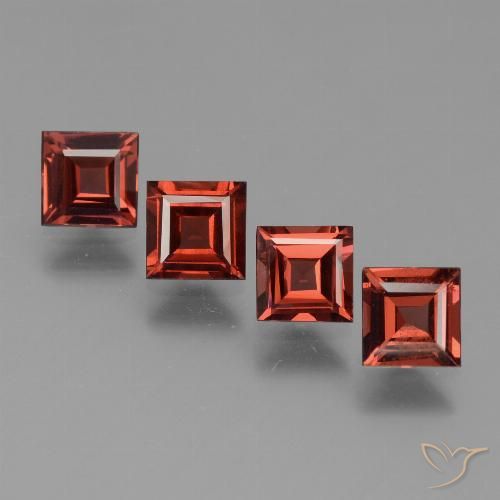 2.71ctw Naturale Rosso scarlatto Granato Piropo, Quadrato, VS