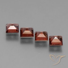 Gemme di Granato Piropo Rosso scarlatto naturale da 2.71 ct, Quadrato, VS