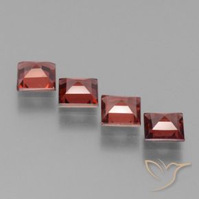 Gemme di Granato Piropo Rosso scarlatto naturale da 3.00 ct, Quadrato, VS