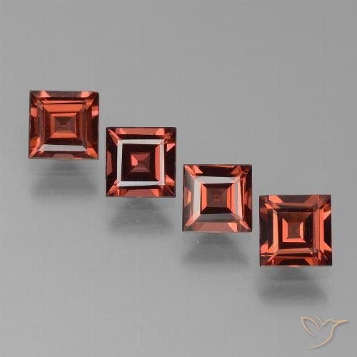 2.98ctw Naturale Rosso scuro Granato Piropo, Quadrato, VS