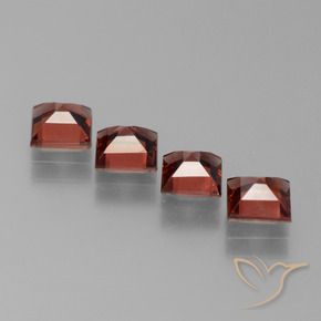 Gemme di Granato Piropo Rosso scuro naturale da 2.98 ct, Quadrato, VS