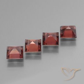 Gemme di Granato Piropo Rosso medio naturale da 3.09 ct, Quadrato, VS