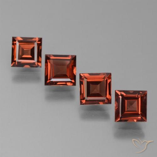 3.25ctw Naturale Rosso scarlatto Granato Piropo, Quadrato, VS