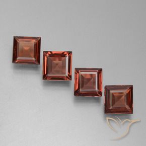 Gemme di Granato Piropo Rosso mattone naturale da 2.46 ct, Quadrato, VS