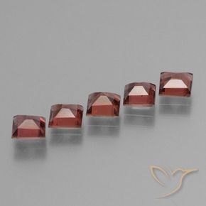 Gemme di Granato Piropo Rosso mattone naturale da 2.86 ct, Quadrato, VS