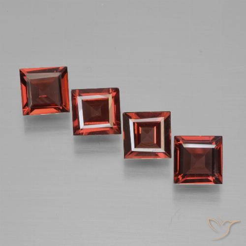 2.63ctw Naturale Rosso scuro Granato Piropo, Quadrato, VS