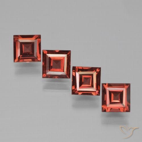 2.87ctw Naturale Rosso scuro Granato Piropo, Quadrato, VS