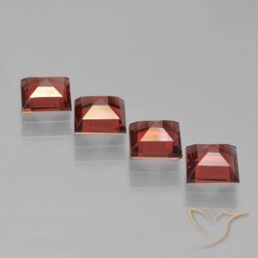 Gemme di Granato Piropo Rosso scuro naturale da 2.87 ct, Quadrato, VS