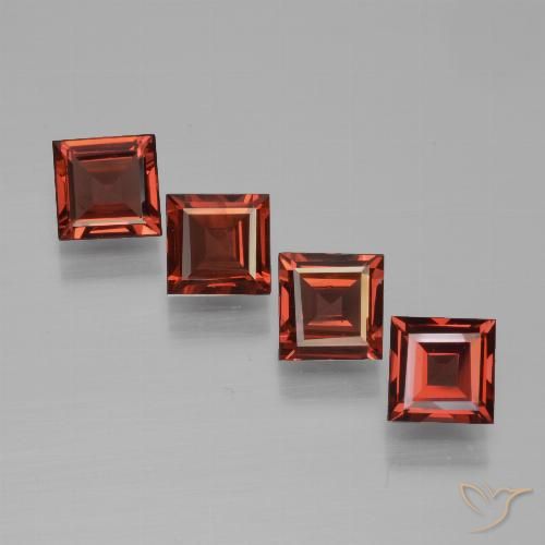 2.65ctw Naturale Rosso medio Granato Piropo, Quadrato, VS