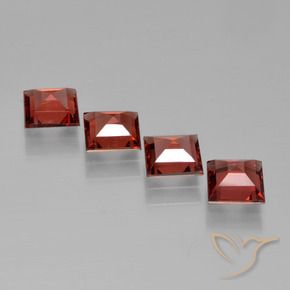 Gemme di Granato Piropo Rosso medio naturale da 2.65 ct, Quadrato, VS