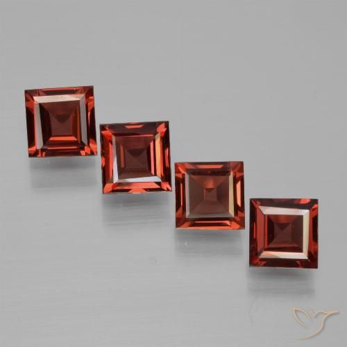 2.40ctw Naturale Rosso medio Granato Piropo, Quadrato, VS