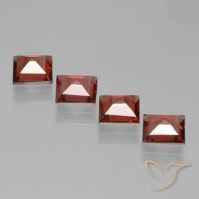 Gemme di Granato Piropo Rosso medio naturale da 2.53 ct, Quadrato, VS