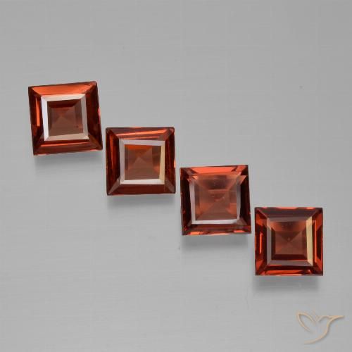 2.62ctw Naturale Rosso scarlatto Granato Piropo, Quadrato, VS