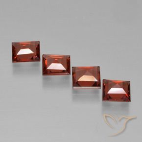 Gemme di Granato Piropo Rosso scarlatto naturale da 2.62 ct, Quadrato, VS