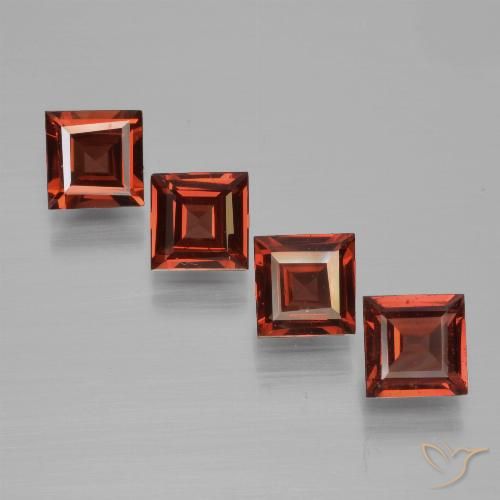 2.65ctw Naturale Rosso medio Granato Piropo, Quadrato, VS