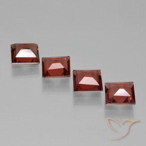 Gemme di Granato Piropo Rosso medio naturale da 2.65 ct, Quadrato, VS