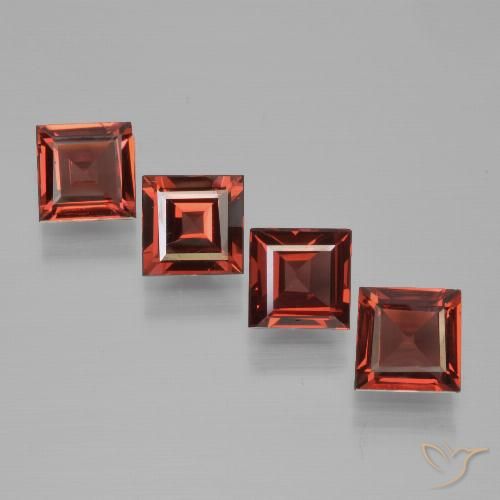 2.71ctw Naturale Rosso scuro Granato Piropo, Quadrato, VS
