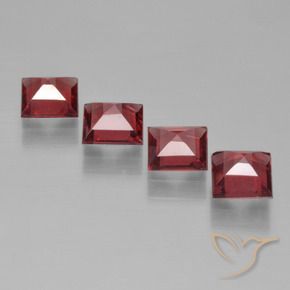 Gemme di Granato Piropo Vino Rosso Profondo naturale da 2.63 ct, Quadrato, VS