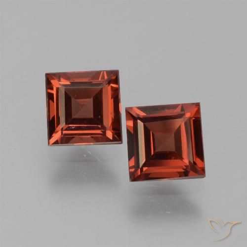 1.58ctw Naturale Rosso medio Granato Piropo, Quadrato, VVS-VS