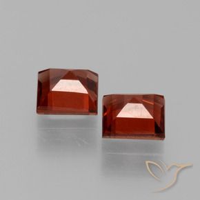 Gemme di Granato Piropo Rosso scarlatto naturale da 1.54 ct, Quadrato, VS