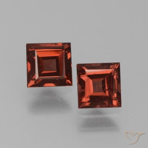 1.55ctw Naturale Rosso scuro Granato Piropo, Quadrato, VS