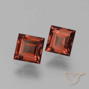Gemme di Granato Piropo Rosso scuro naturale da 1.55 ct, Quadrato, VS