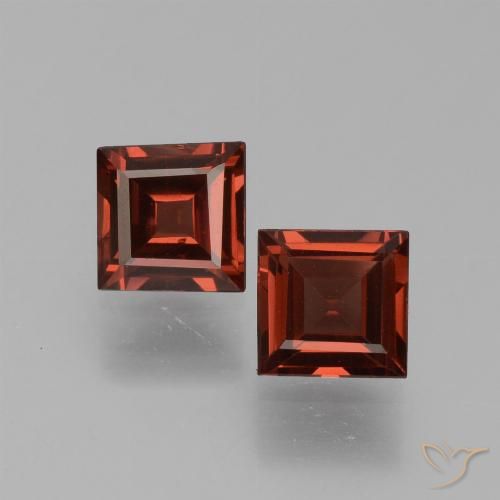 1.40ctw Naturale Rosso scarlatto Granato Piropo, Quadrato, VS