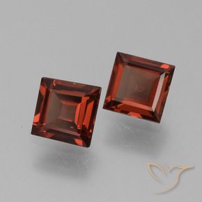 Gemme di Granato Piropo Rosso scarlatto naturale da 1.40 ct, Quadrato, VS