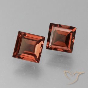 Gemme di Granato Piropo Rosso mattone naturale da 1.47 ct, Quadrato, VS