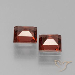 Gemme di Granato Piropo Rosso mattone naturale da 1.47 ct, Quadrato, VS