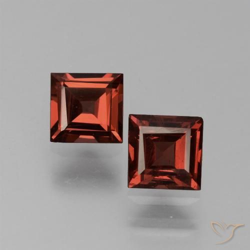 1.35ctw Naturale Rosso scuro Granato Piropo, Quadrato, VS