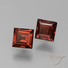 Gemme di Granato Piropo Rosso scuro naturale da 1.35 ct, Quadrato, VS