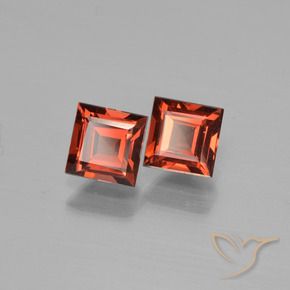 Gemme di Granato Piropo Rosso scarlatto naturale da 1.68 ct, Quadrato, VS