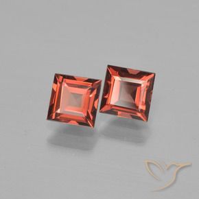 Gemme di Granato Piropo Rosso scarlatto naturale da 1.52 ct, Quadrato, VS