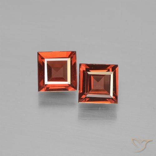 1.43ctw Naturale Rosso medio Granato Piropo, Quadrato, VS