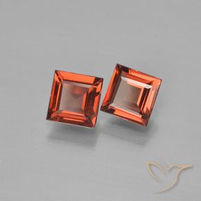 Gemme di Granato Piropo Rosso medio naturale da 1.43 ct, Quadrato, VS