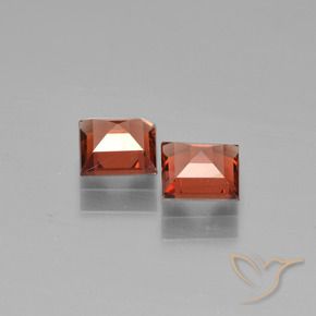 Gemme di Granato Piropo Rosso medio naturale da 1.43 ct, Quadrato, VS