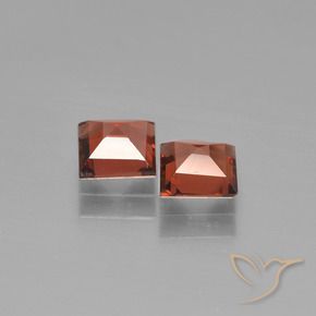 Gemme di Granato Piropo Rosso scarlatto naturale da 1.43 ct, Quadrato, VS