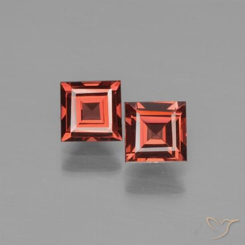 1.66ctw Naturale Rosso scarlatto Granato Piropo, Quadrato, VVS-VS