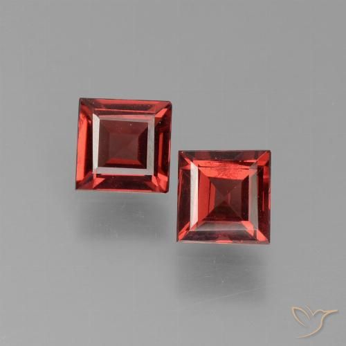 1.33ctw Naturale Rosso scuro Granato Piropo, Quadrato, VS