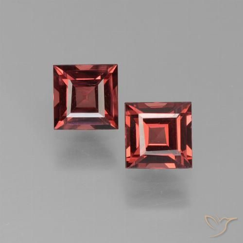 1.43ctw Naturale Rosso scuro Granato Piropo, Quadrato, VS