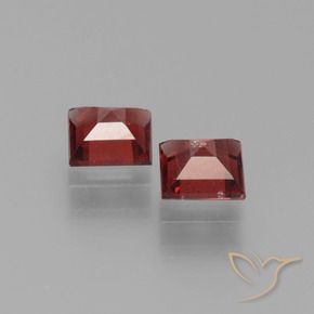 Gemme di Granato Piropo Rosso scuro naturale da 1.43 ct, Quadrato, VS