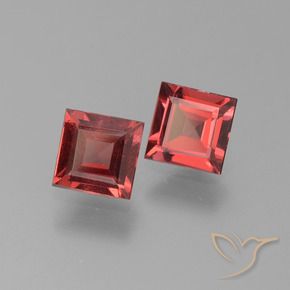 Gemme di Granato Piropo Rosso scuro naturale da 1.44 ct, Quadrato, VS