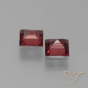Gemme di Granato Piropo Rosso scuro naturale da 1.44 ct, Quadrato, VS