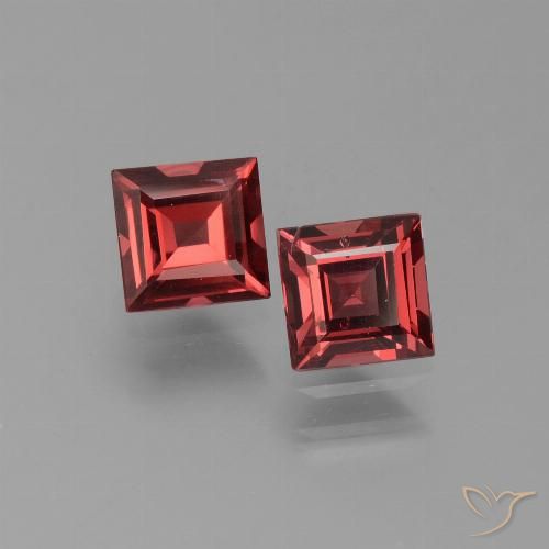 1.43ctw Naturale Rosso scuro Granato Piropo, Quadrato, VS