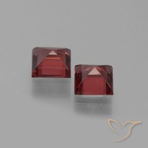 Gemme di Granato Piropo Rosso scuro naturale da 1.43 ct, Quadrato, VS
