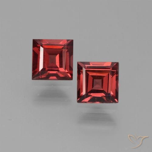 1.67ctw Naturale Rosso scuro Granato Piropo, Quadrato, VS